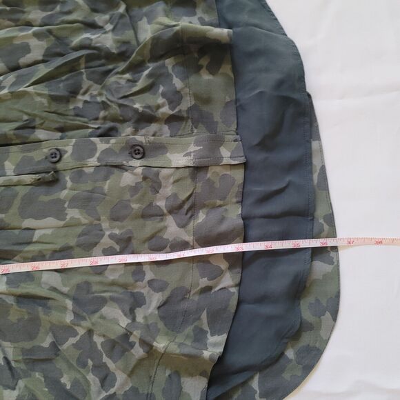 {Anthropologie} Cloth & Stone Nina Camo Midi Shirtdress Size Small - Picture 8 of 8